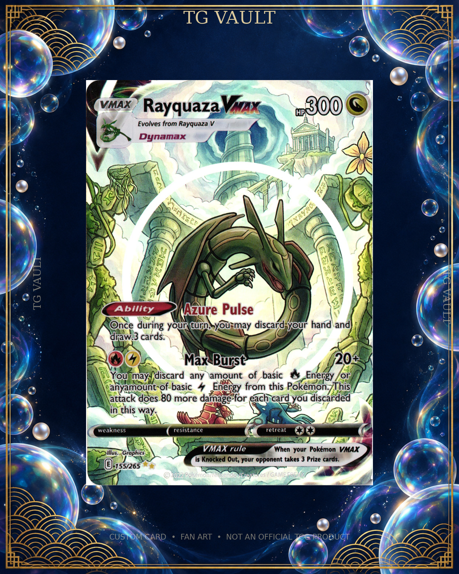 RAYQUAZA – BUBBLE SERIES CUSTOM RAYQUAZA – BUBBLE SERIES CUSTOM – verfügbar bei TG Vault