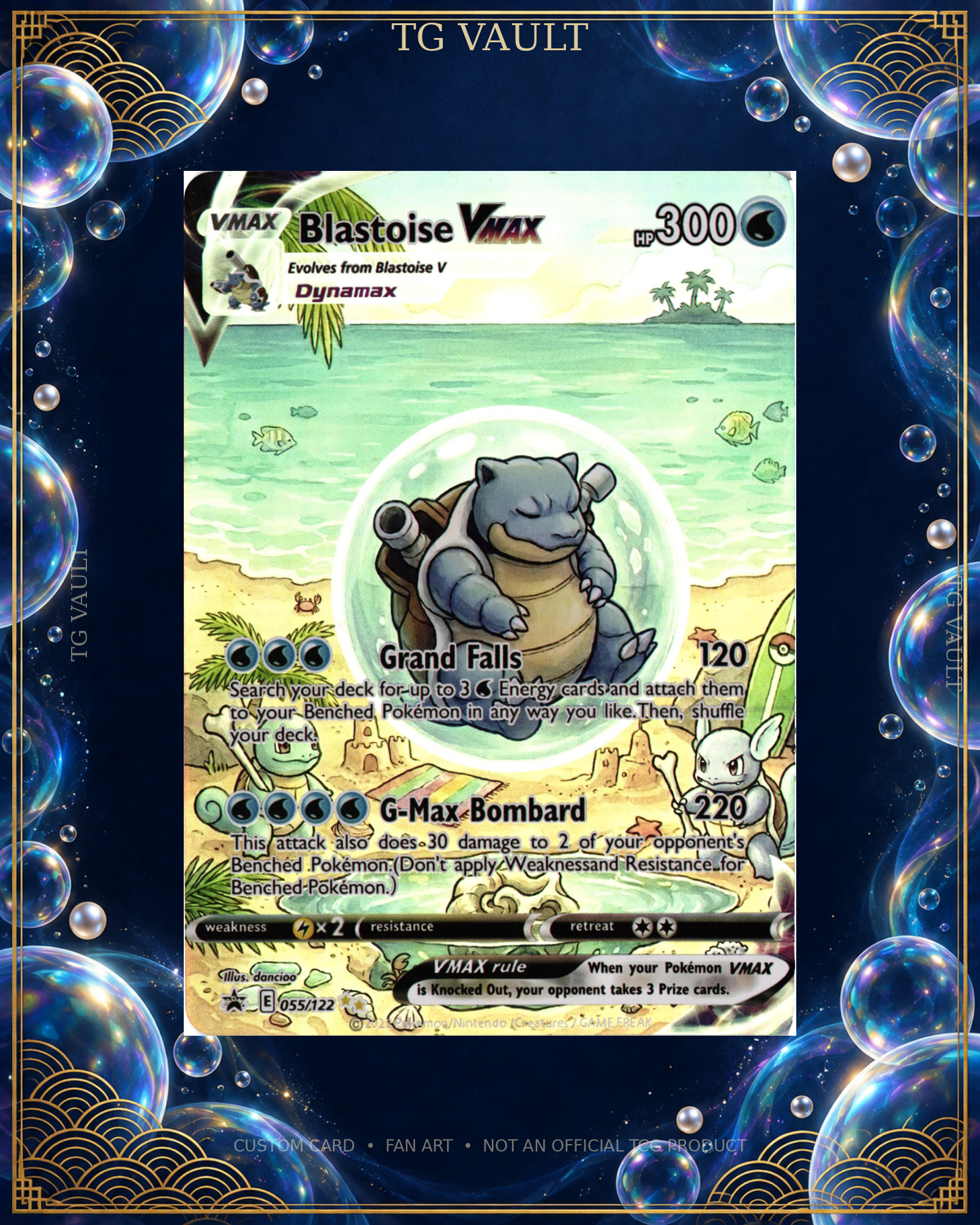 BLASTOISE – BUBBLE SERIES CUSTOM BLASTOISE – BUBBLE SERIES CUSTOM – verfügbar bei TG Vault
