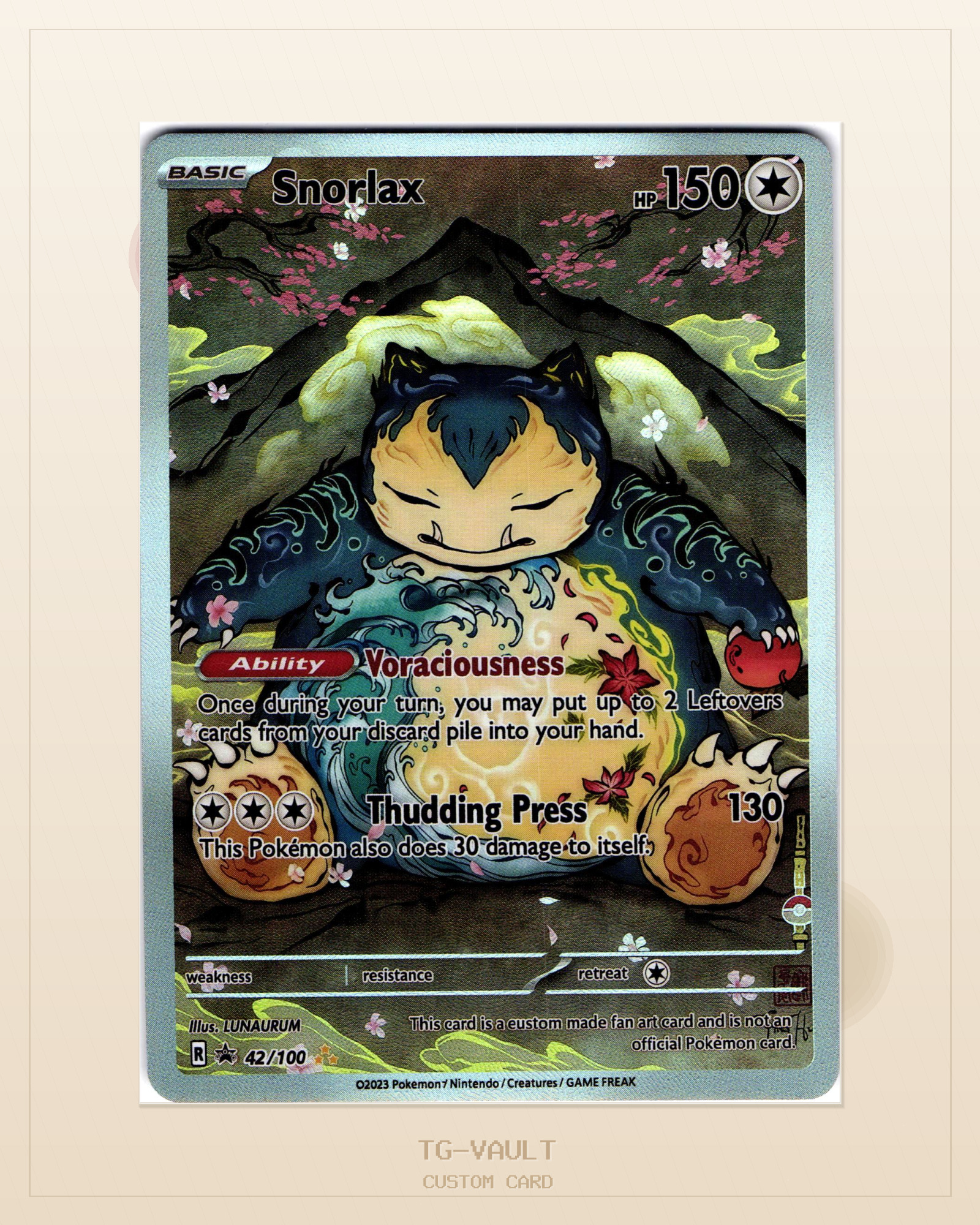 SNORLAX – JAPANESE ARTWORK – Custom Card Fan-Art