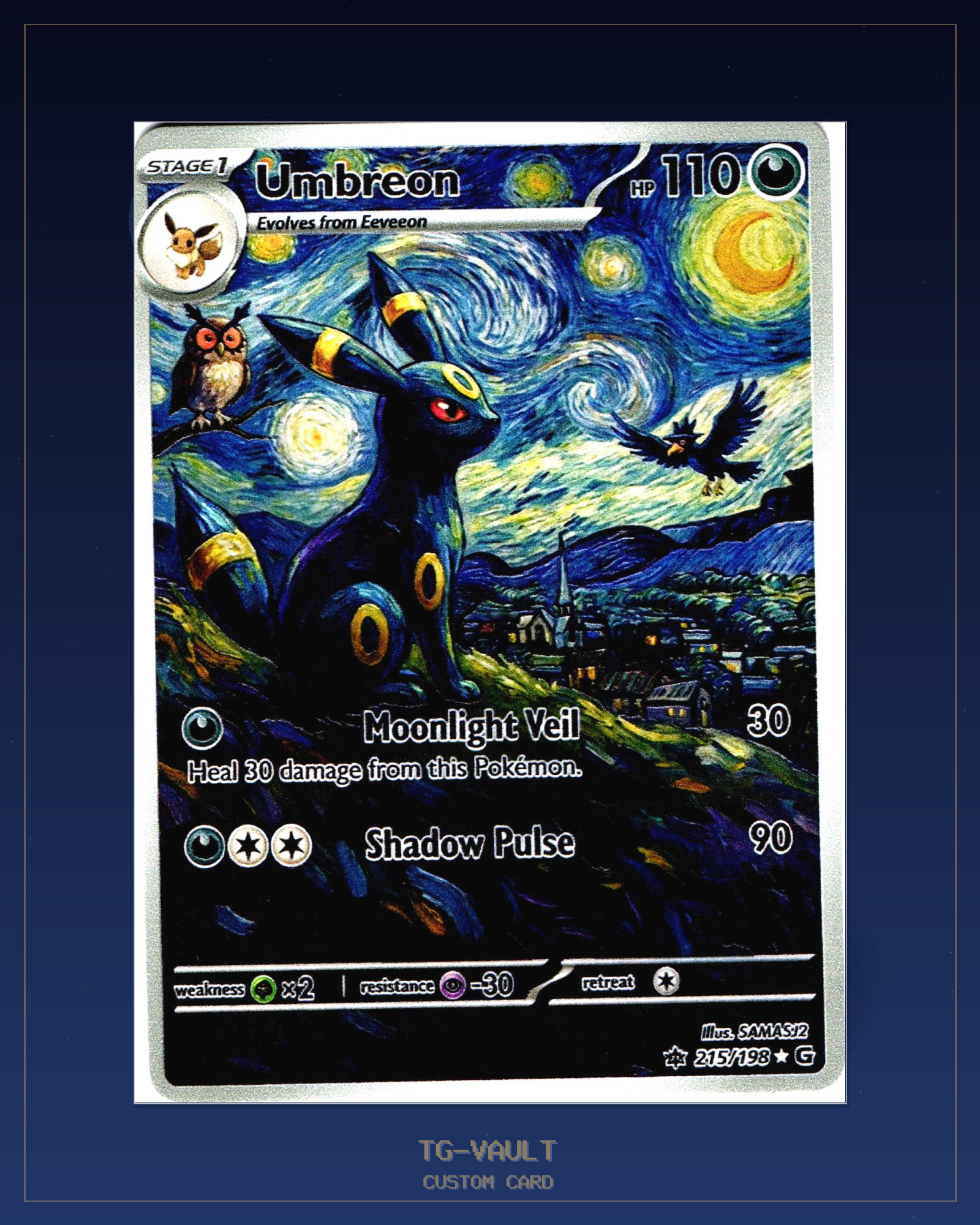 UMBREON – STARRY-NIGHT – Custom Card Fan-Art