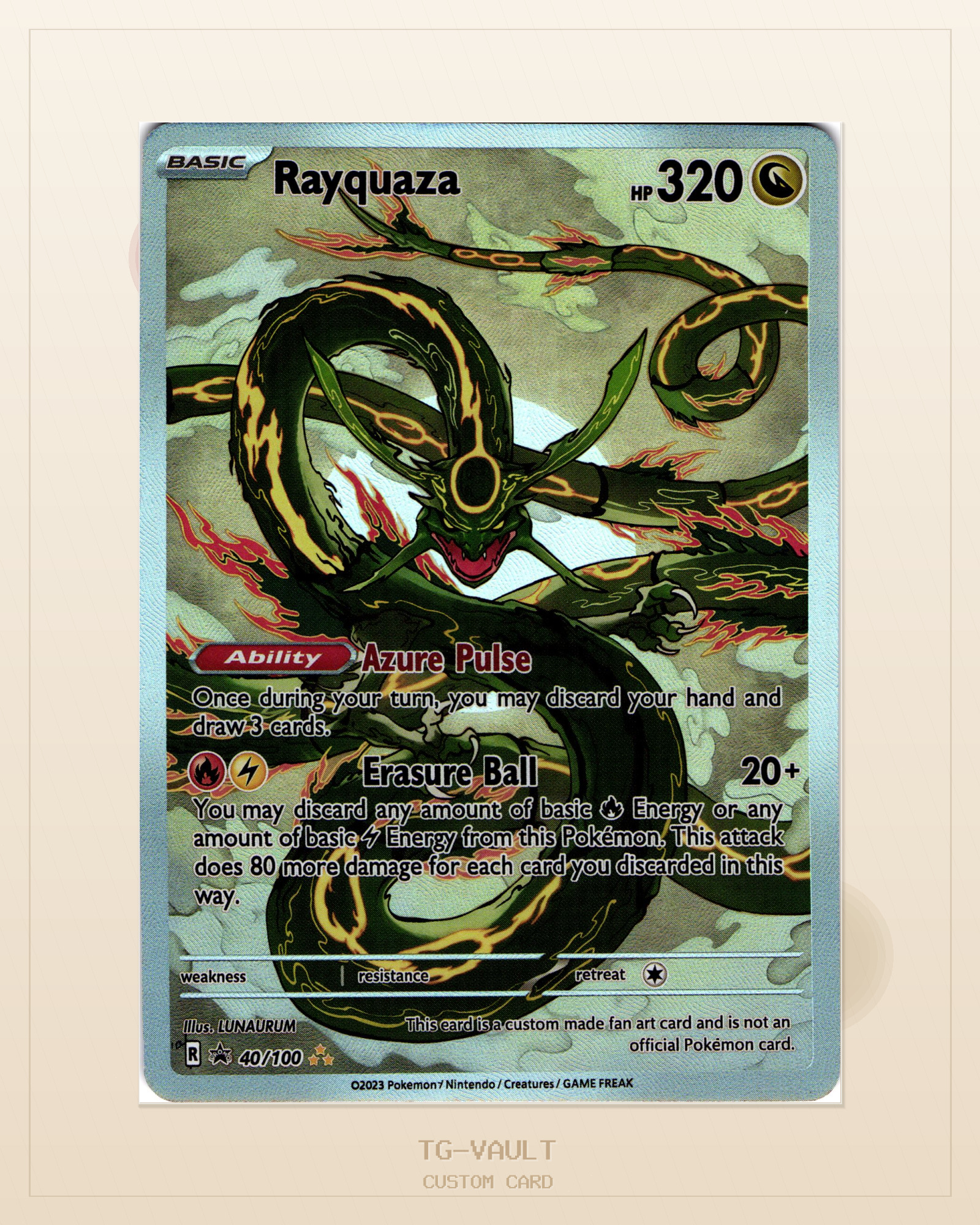 RAYQUAZA – JAPANESE ARTWORK RAYQUAZA – JAPANESE ARTWORK – aktuell ausverkauft bei TG Vault
