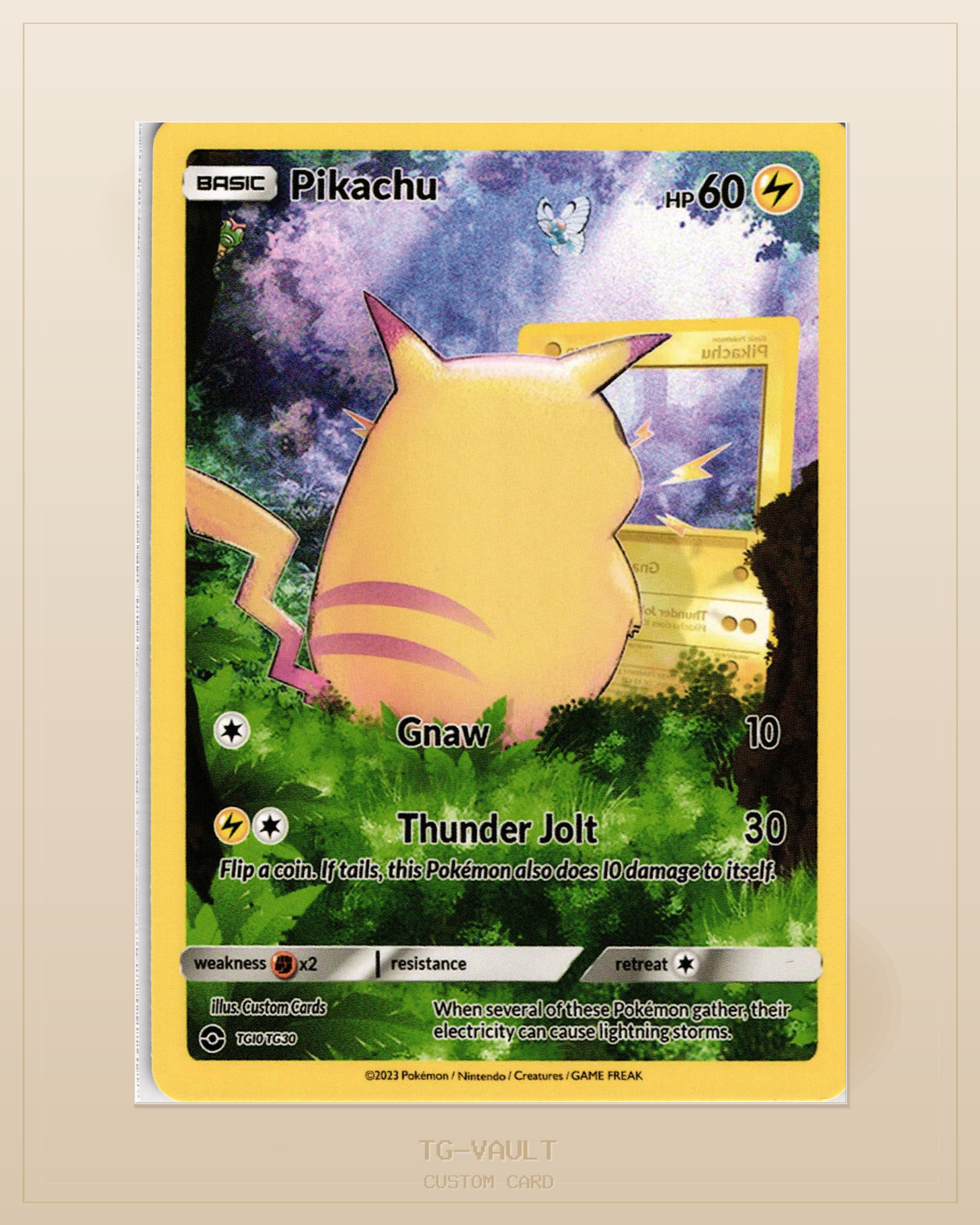 PIKACHU-BEHIND-THE-CARD – ARTWORK PIKACHU-BEHIND-THE-CARD – ARTWORK – verfügbar bei TG Vault