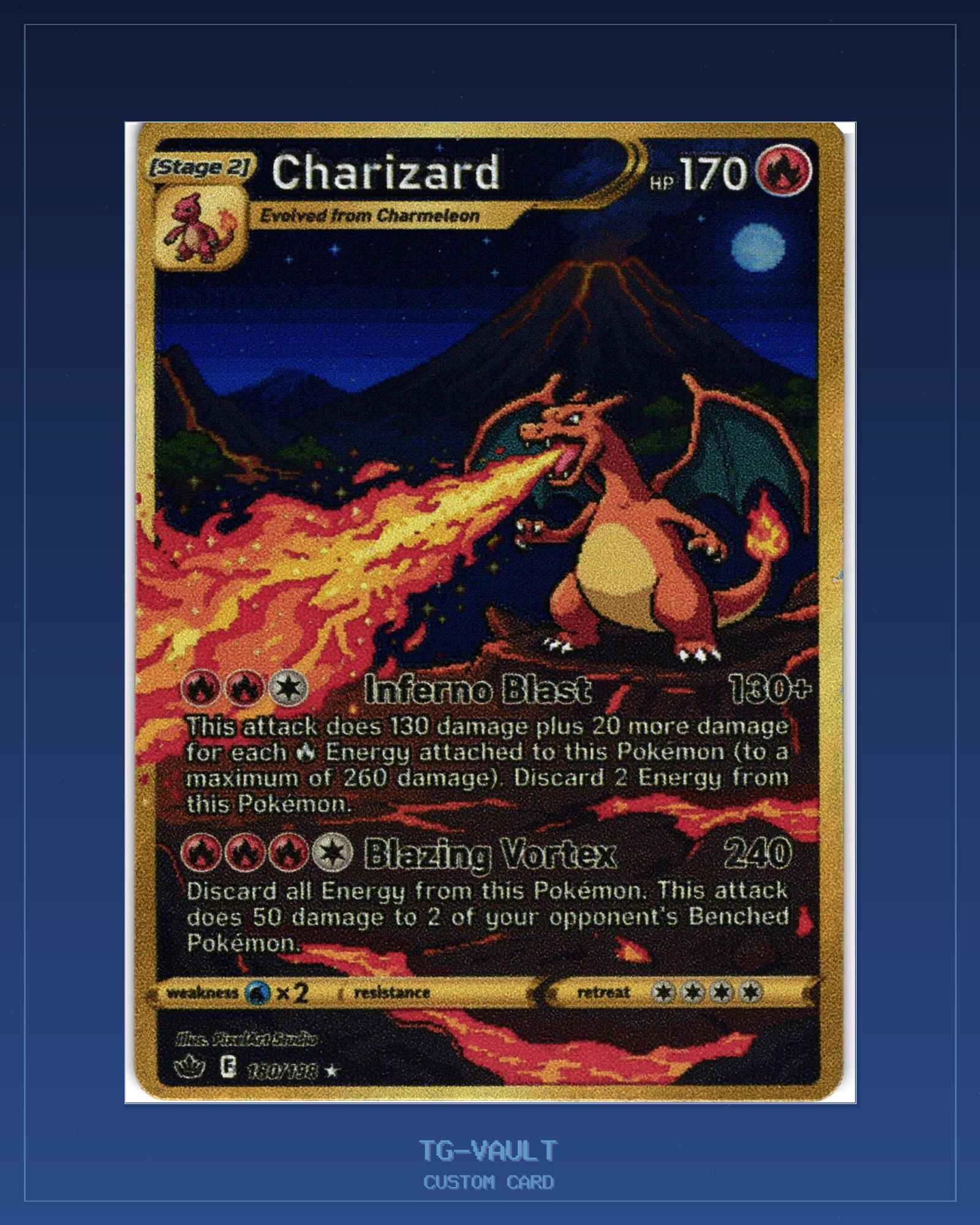 CHARIZARD – PIXEL-ART – verfügbar bei TG Vault