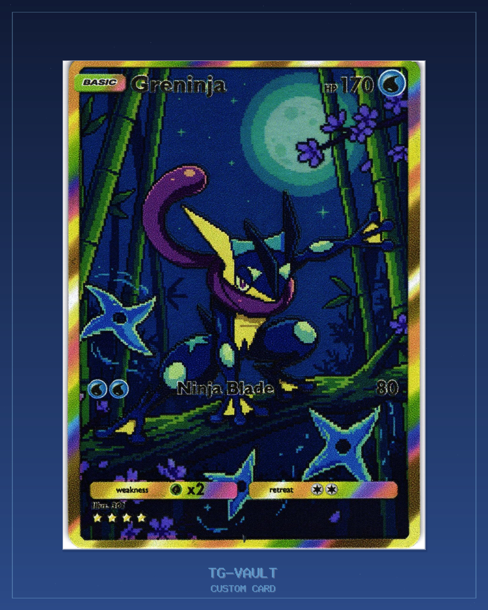 GRENINJA-NINJA-BLADE – PIXEL-ART – verfügbar bei TG Vault