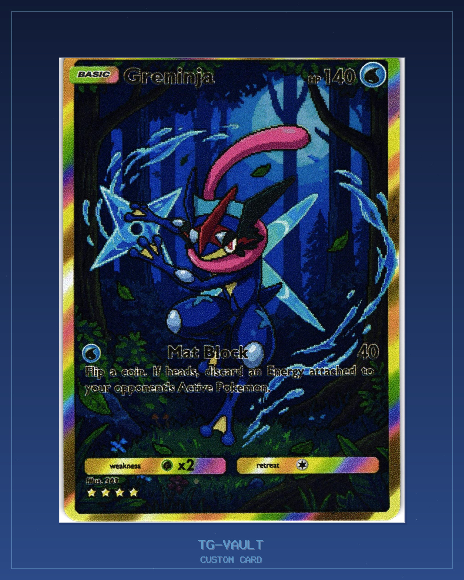 GRENINJA-MAT-BLOCK – PIXEL-ART – verfügbar bei TG Vault