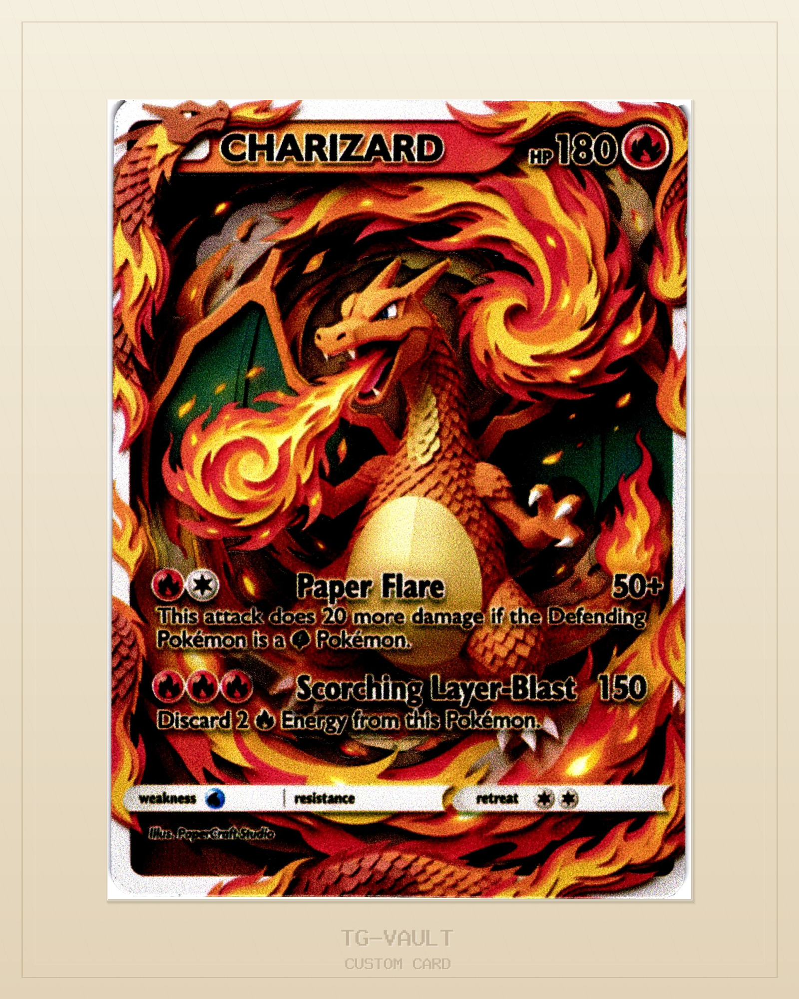 CHARIZARD – PAPER-ART CHARIZARD – PAPER-ART – verfügbar bei TG Vault
