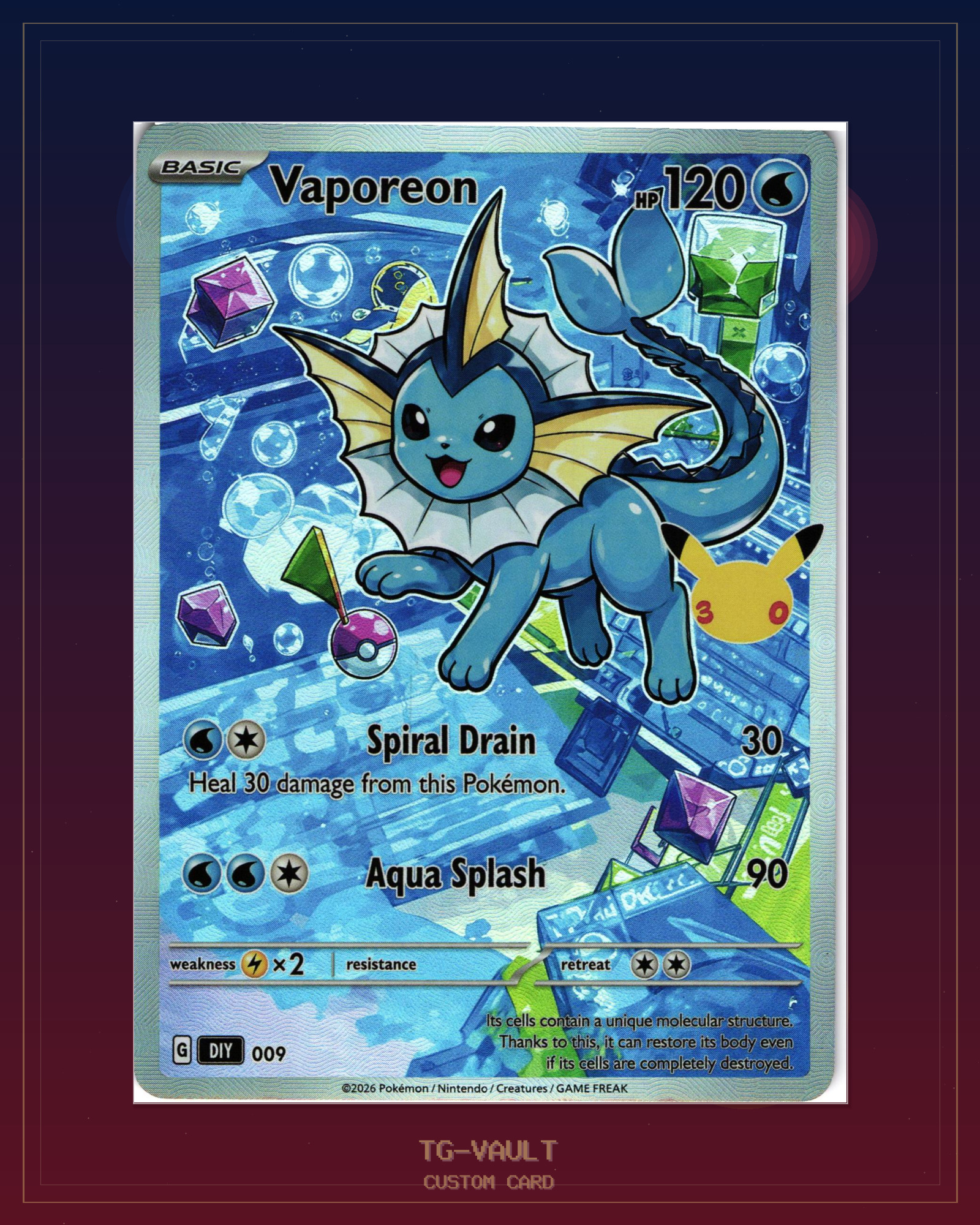 VAPOREON – 30TH ANNIVERSARY VAPOREON – 30TH ANNIVERSARY – verfügbar bei TG Vault