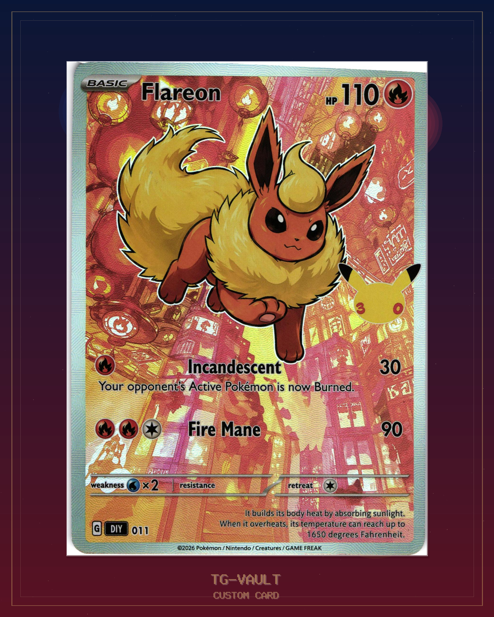 FLAREON – 30TH ANNIVERSARY FLAREON – 30TH ANNIVERSARY – verfügbar bei TG Vault