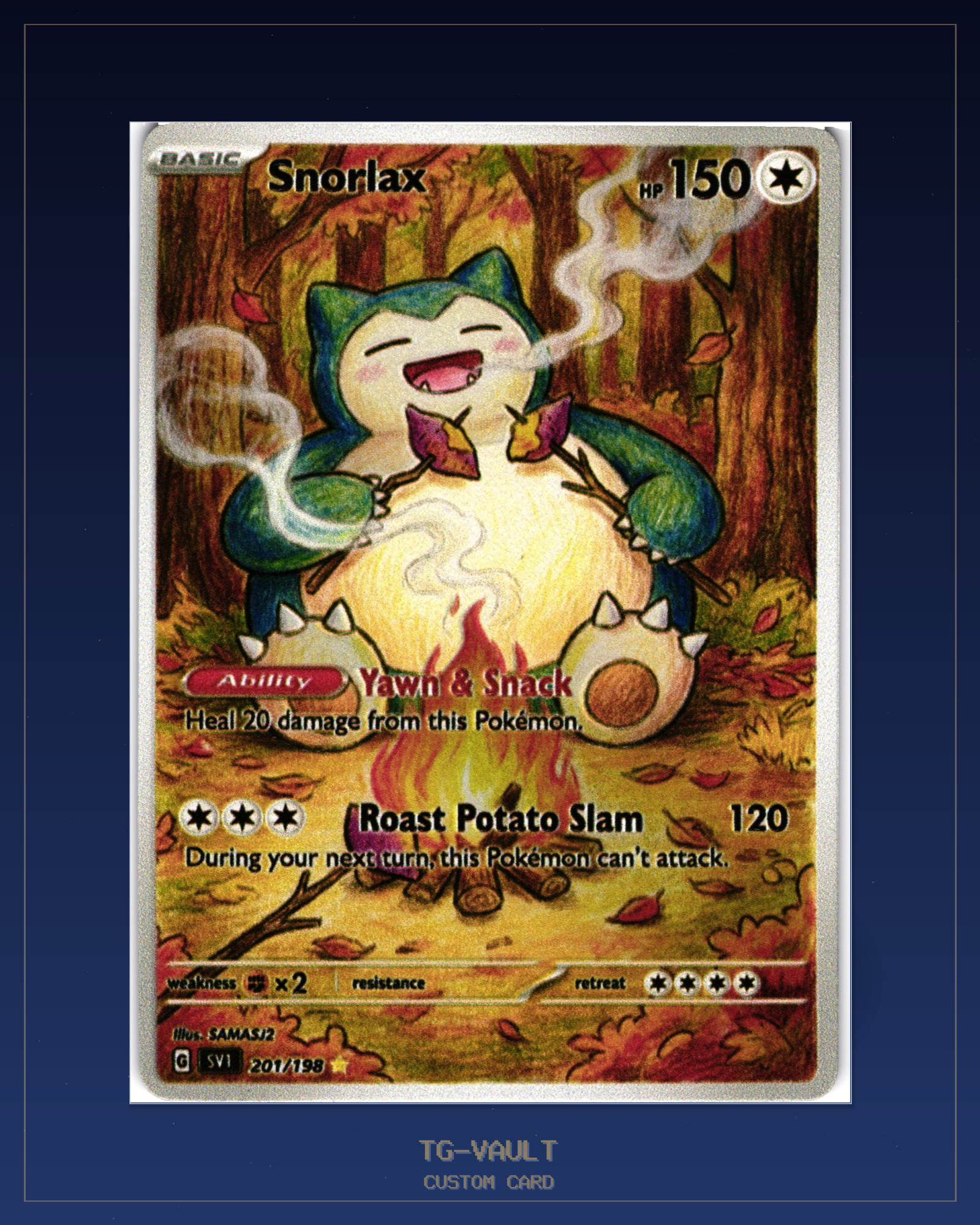 SNORLAX – SWEET POTATO – Custom Card Fan-Art