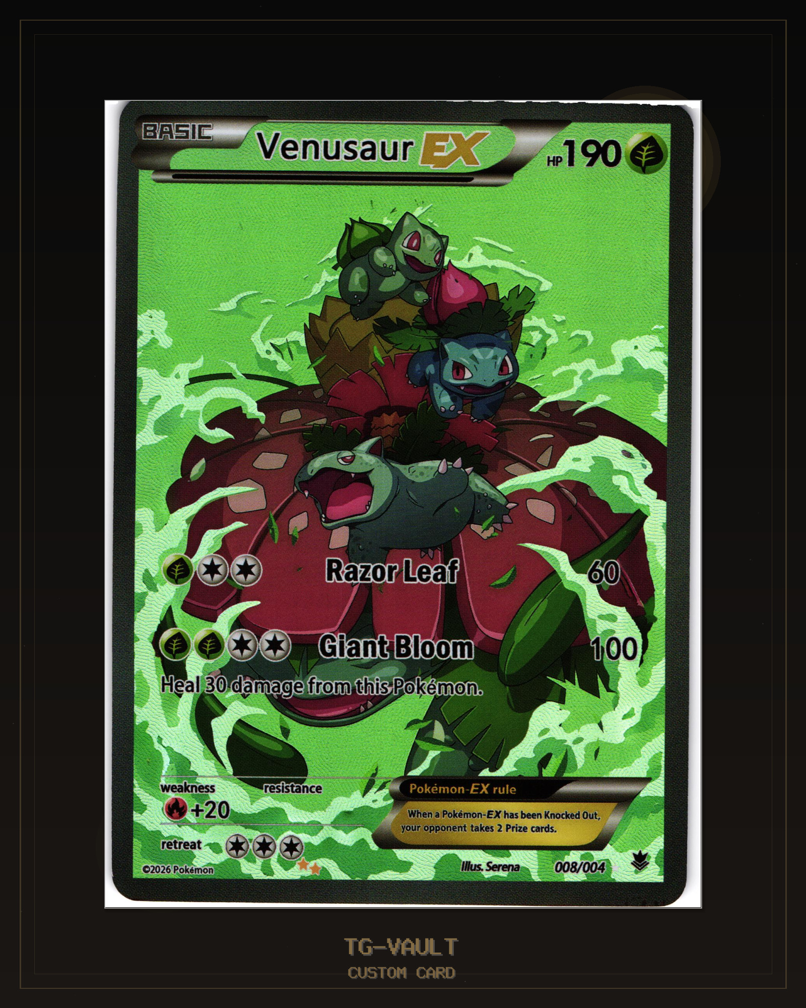 VENUSAUR – EX PAPER ART EX ARTWORK VENUSAUR – EX PAPER ART EX ARTWORK – verfügbar bei TG Vault