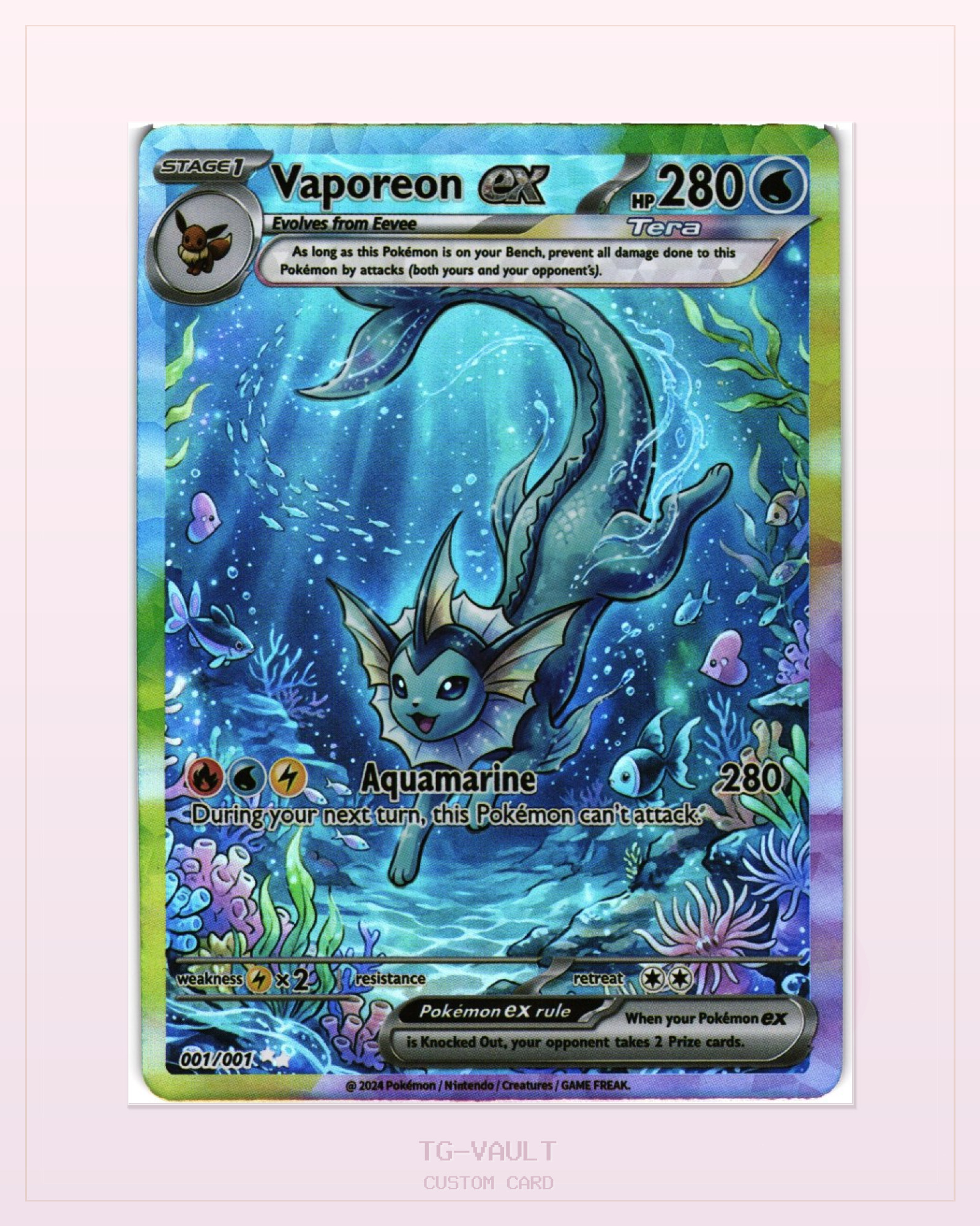 VAPOREON EX – EEVEELUTION-FULLART VAPOREON EX – EEVEELUTION-FULLART – verfügbar bei TG Vault