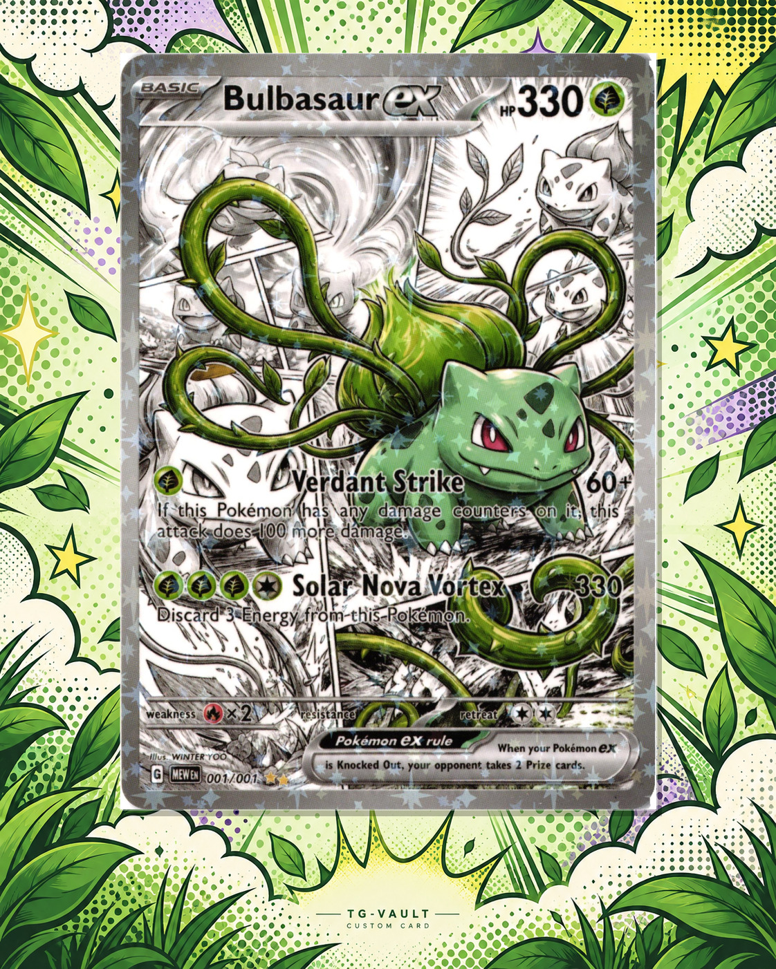 BULBASAUR EX – COMIC – verfügbar bei TG Vault