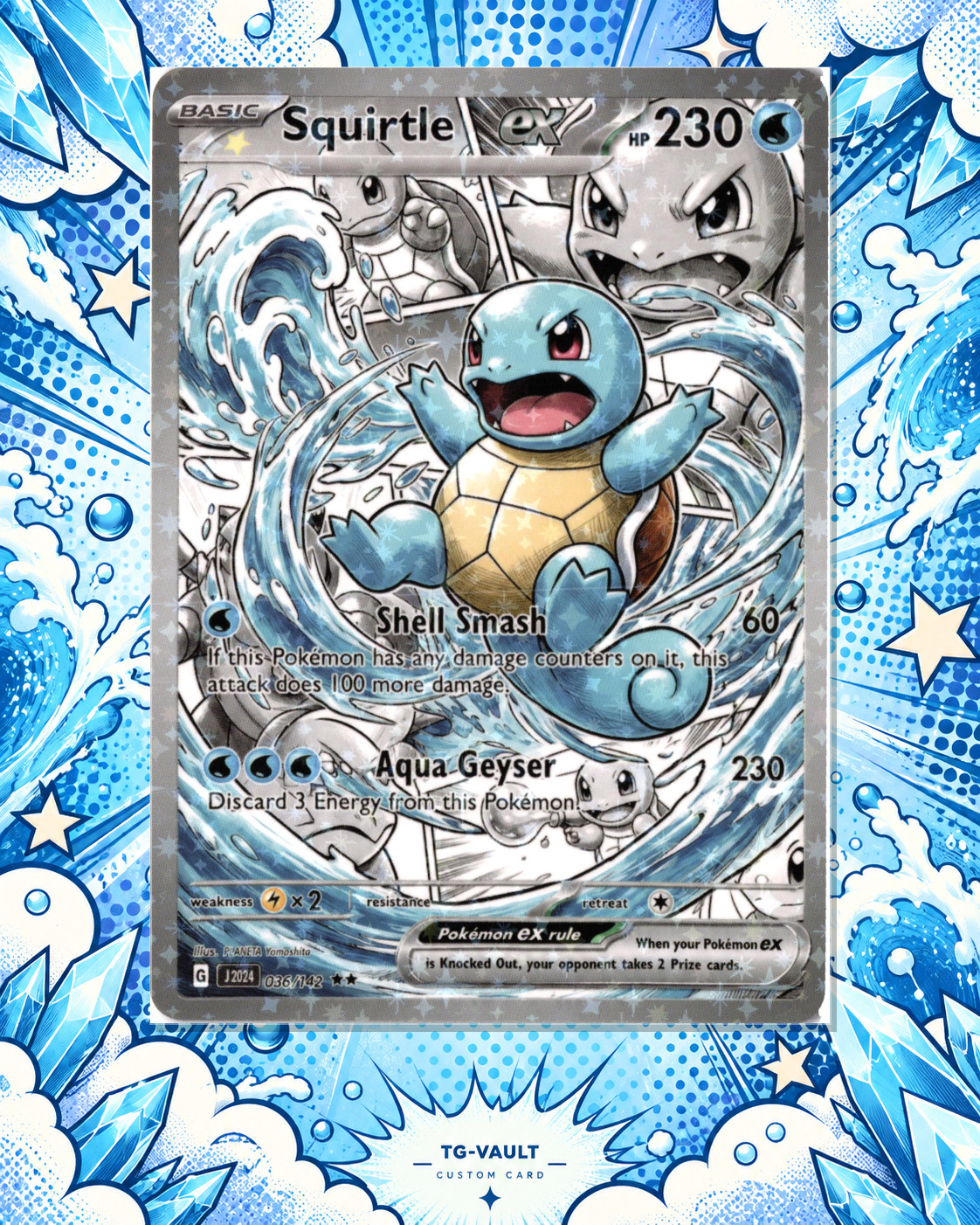 SQUIRTLE EX – COMIC – verfügbar bei TG Vault