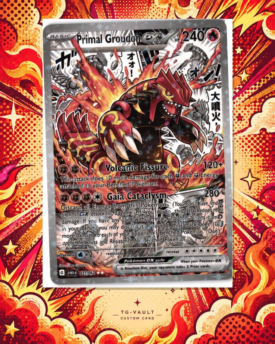 PRIMAL GROUDON EX – COMIC – verfügbar bei TG Vault