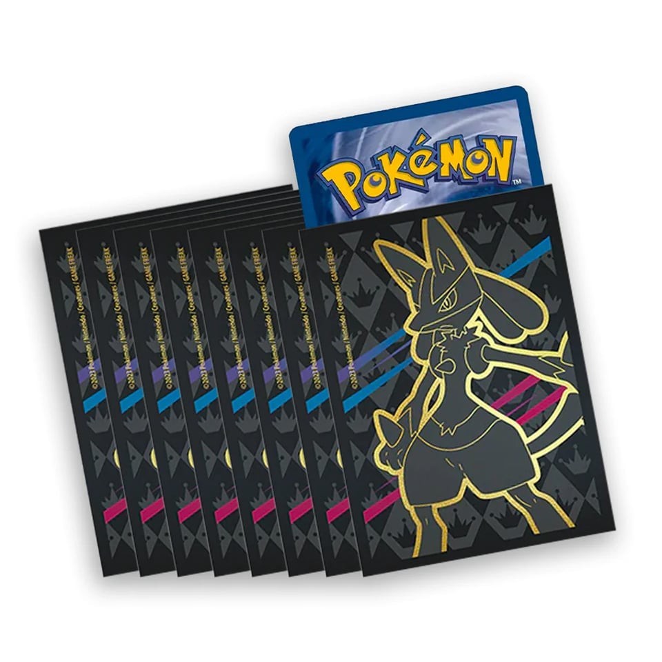 Pokémon Kartenhüllen – Crown Zenith Lucario – 65 Sleeves Pokémon Kartenhüllen – Crown Zenith Lucario – 65 Sleeves – verfügbar bei TG Vault